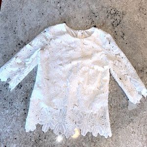 Floral Lace Blouse M